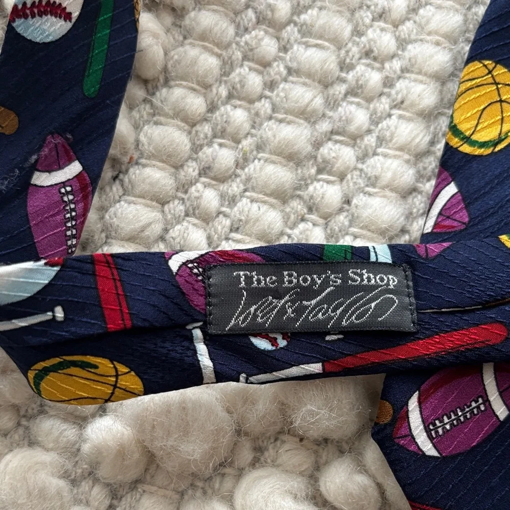 Kids Sports Themed Silk Necktie